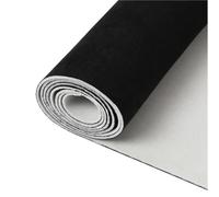Tessuto di cappella in camomilla con schiuma di sostegno 150cm di larghezza tessuto di rivestimento in velluto per la rivestimento del tetto dell'auto riduzione del rumore(Black,200cm x 150cm)