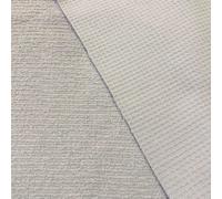 Tessuto Di Cotone Di Lusso In Spugna Piquè Rete - GRIGIO PALE