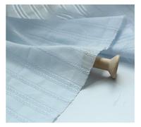 Tessuto di cotone fasci di tessuto di cotone, 100 cm x 148 cm jacquard 100% cotone tessuto camicia morbida abbigliamento metro (blu)