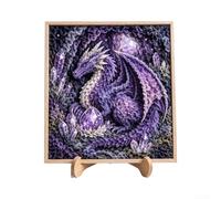 Tessuto di DIY 3D Dragon Realm per i mestieri di arte dell'ago della | Motivo drago vivace, materiale sostenibile, per costumi, decorazioni per la casa, accessori (kit fai da te con drago viola)