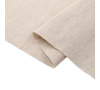 Tessuto di lino naturale, 50 cm x 150 cm, al metro, tessuto ricamato, in cotone e lino, per fai da te, vestiti, tovaglie, decorazioni, lino