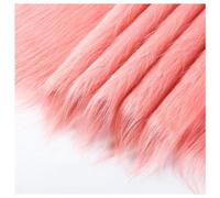 Tessuto di Pelliccia Artificiale Soffice e Liscio Tessuto per Tappezzeria in Pelliccia Sintetica a Pelo Lungo 12cm Rivestimento in Pelliccia Sintetica Liscia per Cosplay Costumi 50x180cm(Color:Pink 3)