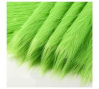 Tessuto di Pelliccia Artificiale Soffice e Liscio Tessuto per Tappezzeria in Pelliccia Sintetica a Pelo Lungo 12cm Rivestimento in Pelliccia Sintetica Liscia per Cosplay Costumi 50x180cm(Color:Green 3