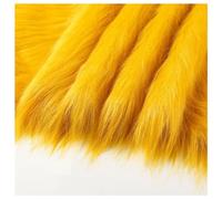 Tessuto di Pelliccia Artificiale Soffice e Liscio Tessuto per Tappezzeria in Pelliccia Sintetica a Pelo Lungo 12cm Rivestimento in Pelliccia Sintetica Liscia per Cosplay Costumi 50x180cm(Color:Orange