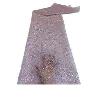 Tessuto Di Pizzo Africano Francese Fatto A Mano Con Perline Cucito Paillettes Ricamo Tessuto Di Pizzo Netto Della Nigeria For Le Donne Matrimonio 5 Metri(5)