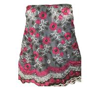 Tessuto Di Pizzo Africano Merletto Cotone Ricamo Nigeriano Con Pietre For Cucire Abiti Da Festa Eleganti 5 Yard Design Bello Ed Elegante(LY3209-4)