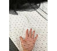 Tessuto di pizzo unico per matrimonio traforato decorazione Sparkle Party Supplies Black Soft Net Cloth