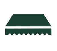 Tessuto di ricambio espandibile per tenda da terrazza 30,5 x 2,4 m, verde scuro, per giardino, terrazza e balcone, copertura a baldacchino