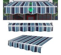 Tessuto di ricambio for tettoia da giardino for patio, parasole, tessuto in ployester, resistente all'acqua, for porte e finestre, terrazza esterna(5x3m)