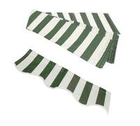 Tessuto di ricambio for tettuccio retrattile, strisce verdi/bianche, dimensioni multiple((22.9x6.5ft) 7x2m)