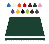 Tessuto di ricambio impermeabile multicolore per tende da sole, protezione UV per balconi, 2 x 1,5 m, verde, copertura esterna perfetta per terrazze e giardini