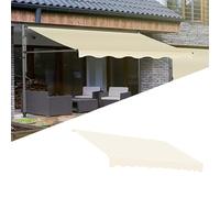 Tessuto di ricambio impermeabile per esterni, per terrazza, balcone e portico, 185 cm, colore bianco, ideale per proteggere il giardino e il cortile