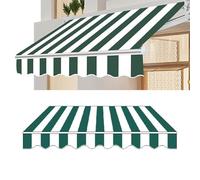 Tessuto di ricambio impermeabile per tenda da balcone, 250350 cm, per terrazza esterna, verde, 6 x 3 m, resistente per protezione del patio