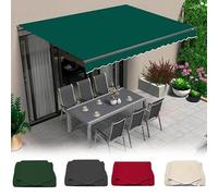 Tessuto di ricambio impermeabile per tenda da esterno resistente agli strappi per porte e porte e resistente alle intemperie, verde, 4 x 3,5 m (telaio non incluso)
