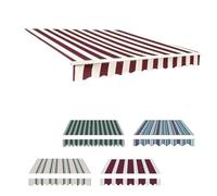 Tessuto di ricambio impermeabile per tenda da sole, 3 x 2,45 m, copertura retrattile in tela per balcone, giardino e finestra, colore bordeaux