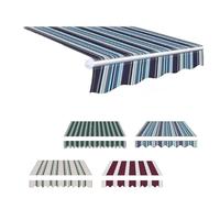 Tessuto di ricambio impermeabile per tende da sole retrattili, 2 m-4 m, ideale per balcone, giardino e finestre, colore blu, 3,3 x 3,4 x 3 m, materiale in tela