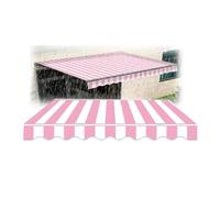 Tessuto di ricambio impermeabile personalizzato per tenda da sole 6 x 3 m per patio retrattile design a strisce resistente alle intemperie perfetto per protezione da sole e pioggia