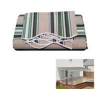 Tessuto di ricambio impermeabile retrattile per tenda da patio, 6,5 x 3,5 m, a righe, per cortile e terrazza, protezione solare senza cornice, baldacchino esterno