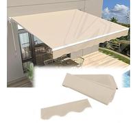 Tessuto di ricambio impermeabile retrattile per tende da giardino, 5,5 x 1,5 m, in poliestere con protezione UV, ideale per uso esterno, copertura resistente alle intemperie