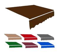 Tessuto di ricambio in poliestere resistente ai raggi UV, 2,5 x 2 m, 3 x 2,5 m, 3 x 2 m, per patio, terrazza, balcone, marrone caffè (4 x 2,7 m) - parasole per esterni