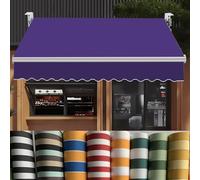 Tessuto di ricambio in vinile resistente per veranda da patio, universale, adatto per tutte le marche, design senza cornice, per ponti, ristoranti, negozi e caffè (viola, 4,6 x 3 m)