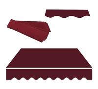 Tessuto di ricambio manuale per tenda da sole retrattile, impermeabile, in tela, per esterni, disponibile in 2 x 1,5 m, 3 x 1,5 m, 3 x 2,4 m, 3,7 x 2,4 m, 4,6 x 3 m, 6,1 x 2 m (bordeaux, 4,5 x 2,5 m)