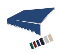 Tessuto di ricambio per balconi e terrazze, con morsetto manuale, colore blu, 245 x 210 cm, soluzione resistente all'ombra per la tua casa