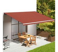Tessuto di ricambio per baldacchino da esterno, 6 x 3,5 m, beige e marrone, resistente, per balcone, patio, giardino, tenda da sole, materiale resistente alle intemperie
