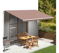 Tessuto di ricambio per baldacchino marrone 5x3 m | Poliestere resistente, leggero, per terrazza giardino, senza cornice