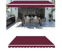 Tessuto di ricambio per baldacchino retrattile da balcone, resistente, 4 m, manuale, per cortile, finestre e porte, colore blu reale, 500 x 300 cm