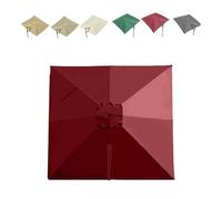 Tessuto di ricambio per ombrellone a sbalzo, 3,5 x 3,5 m, 8 stecche, copertura quadrata per ombrellone da patio, impermeabile e resistente allo sbiadimento, ideale per mercato, piscina, cortile, verde