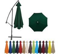 Tessuto di ricambio per ombrellone da giardino, protezione UV 50+, per ombrellone da 3,0/3,5/4,0 m, verde scuro, 8 stecche, baldacchino per patio e terrazza all'aperto