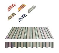 Tessuto di ricambio per ombrellone da patio, 3,5 x 2,5 m, retrattile, per esterni, giardino, tenda da sole (grigio, 3,7 x 3 m), protezione UV durevole, facile da installare