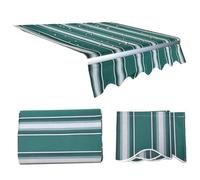 Tessuto di ricambio per parasole da esterno, in PVC Oxford impermeabile, per terrazze, portici e giardini, materiale a righe, perfetto per la protezione solare