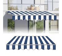 Tessuto di ricambio per parasole retrattile da 4 x 3 m e 2 x 1,5 m, resistente ai raggi UV, impermeabile, blu, 4 x 3 m