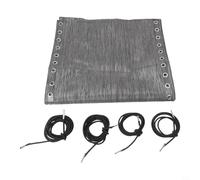 Tessuto di ricambio per sedia da spiaggia, panno di riparazione in nylon ispessito con 4 corde elastiche, kit fai da te impermeabile resistente ai raggi UV, per sedie a sdraio all'aperto (grigio scuro