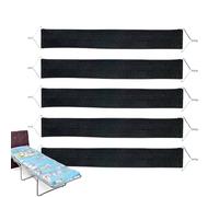 Tessuto di ricambio per sedia pieghevole, set di 5 cinghie rinforzate anti-crepe per sedia da salotto, forte portante, reclinabili per giardino, patio, prato