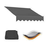 Tessuto di ricambio per telone in resina UV, impermeabile, per esterni, per patio, giardino, balcone, 0,6/0,9/1,2/5 m, grigio/Bei (7 x 2 m) - Shelter Solut