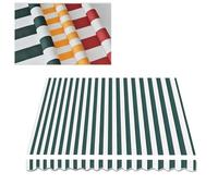 Tessuto di ricambio per tenda da balcone, resistente all'acqua e ai raggi UV, 4 x (4 x 3 m), verde, parasole con mantovana, materiale per baldacchino esterno