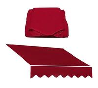 Tessuto di ricambio per tenda da esterni con mantovana, design senza cornice, in diverse dimensioni (5 x 2 m), rosso, perfetto per spazi esterni