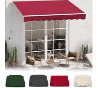 Tessuto di ricambio per tenda da esterno impermeabile e resistente agli strappi, 4 x 3,5 m, ideale per finestre e porte, materiale per tenda da patio (telaio non incluso)
