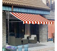 Tessuto di ricambio per tenda da esterno, impermeabile e resistente agli strappi, materiale di protezione solare con mantovana, 6,5 x 2 m, accessorio durevole per tenda da giardino e patio