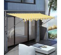 Tessuto di ricambio per tenda da esterno, tela impermeabile e resistente agli strappi, protezione solare con mantovana, accessorio per tenda da 6 x 2 m per una maggiore durata