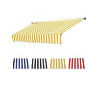 Tessuto di ricambio per tenda da giardino giallo, 4 m, impermeabile, anti-UV, a righe, per il mercato delle porte di ristoranti, negozi, design senza telaio
