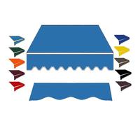Tessuto di ricambio per tenda da giardino retrattile, 2,4 x 2 m, in tela blu, per balcone e cortile, protezione dai raggi UV, copertura resistente alle intemperie