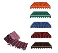 Tessuto di ricambio per tenda da giardino retrattile, 200 x 150 cm, 300 x 250 cm, per tenda parasole con clip retrattile, tettoia da giardino, materiale in poliestere, a righe (rosso, 2 x 1,5 m)