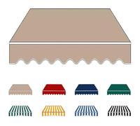 Tessuto di ricambio per tenda da giardino retrattile, 3 m, 4 m, 4,9 m, impermeabile, per porte e finestre, tenda in tela (cachi, 6,1 x 2,4 m)