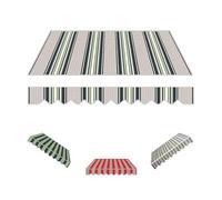 Tessuto di ricambio per tenda da giardino retrattile, colore cachi, 5 x 3 m, copertura superiore per tenda da sole, resistente ai raggi UV, soluzione ombreggiante per esterni