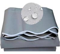 Tessuto di ricambio per tenda da giardino retrattile, impermeabile, copertura per terrazza esterna, 2 x 1,5 m e 9,8 x 8,2 m, tessuto in poliestere grigio