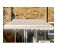 Tessuto di ricambio per tenda da giardino retrattile, in poliestere, impermeabile, per finestre, porte e ponti, per esterni (bianco, 3 x 1,5 m)